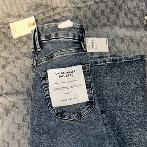 Good American Dark Blue Flare Jeans